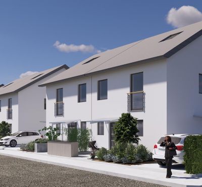 Doppelhaushälfte Animation Frontansicht